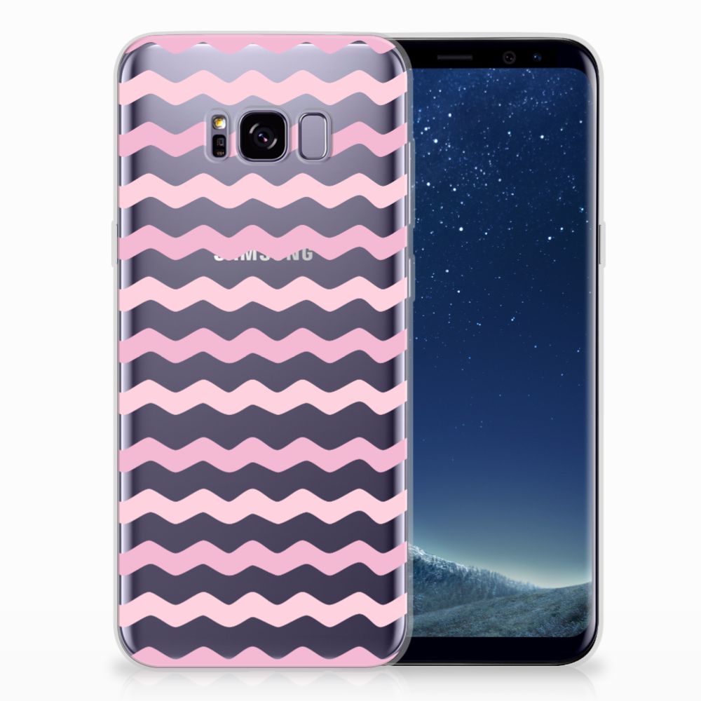Samsung Galaxy S8 Plus TPU bumper Waves Roze