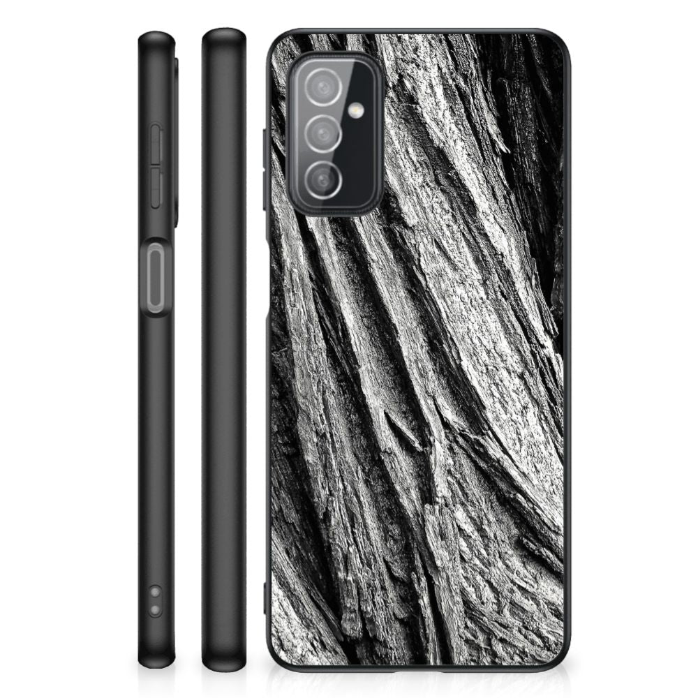 Houten Print Telefoonhoesje Samsung Galaxy M52 Boomschors Grijs B2C Telecom