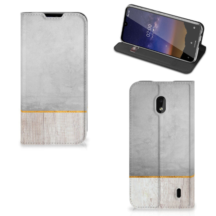 Nokia 2.2 Book Wallet Case Wood Concrete