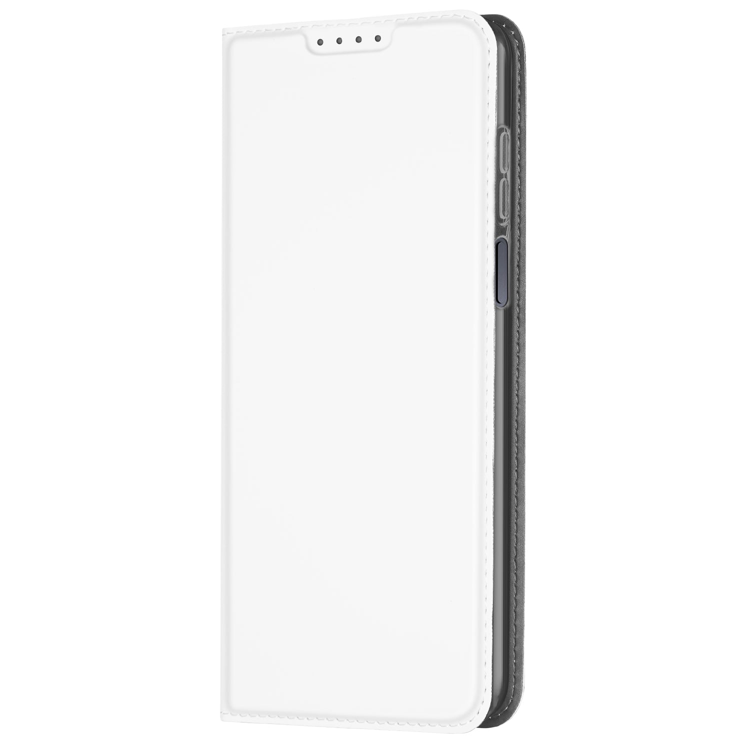 Stand Case Hoesje Geschikt voor de Motorola Moto G54 Wit met Pashouder