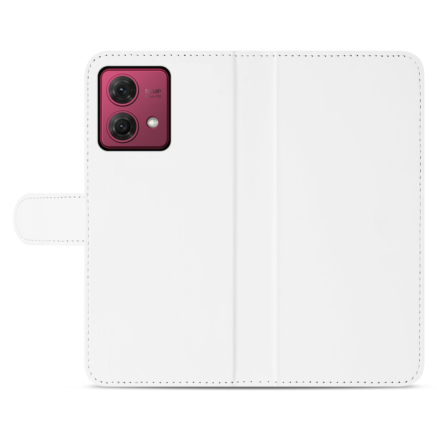 Book Case Telefoonhoesje Geschikt voor Motorola Moto G84 Wit met Pasjeshouder