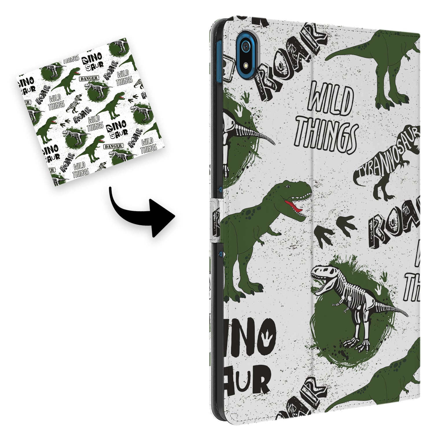 Uniek Nokia T20 Tablethoesje met Stand - Dino Design | B2C Telecom