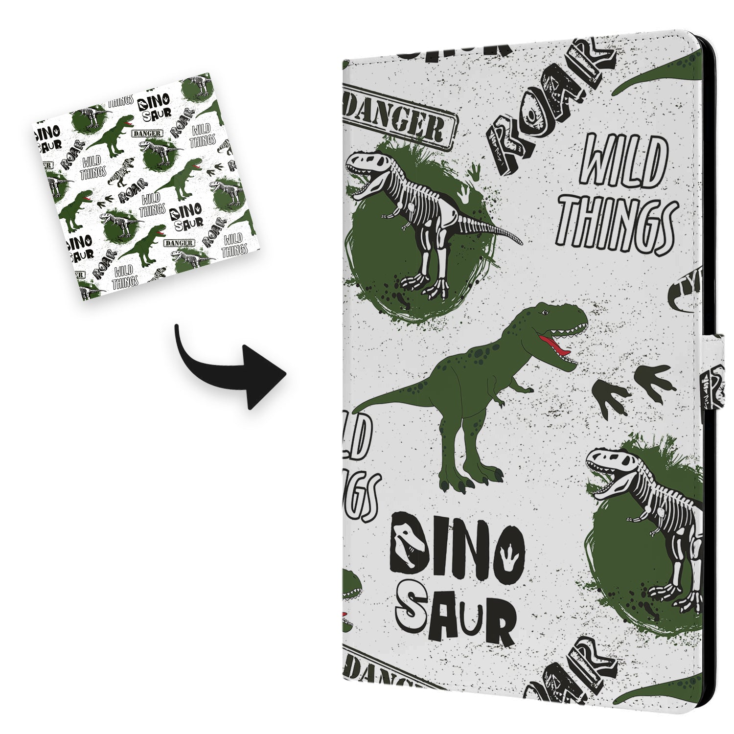 Uniek Nokia T20 Tablethoesje met Stand - Dino Design | B2C Telecom