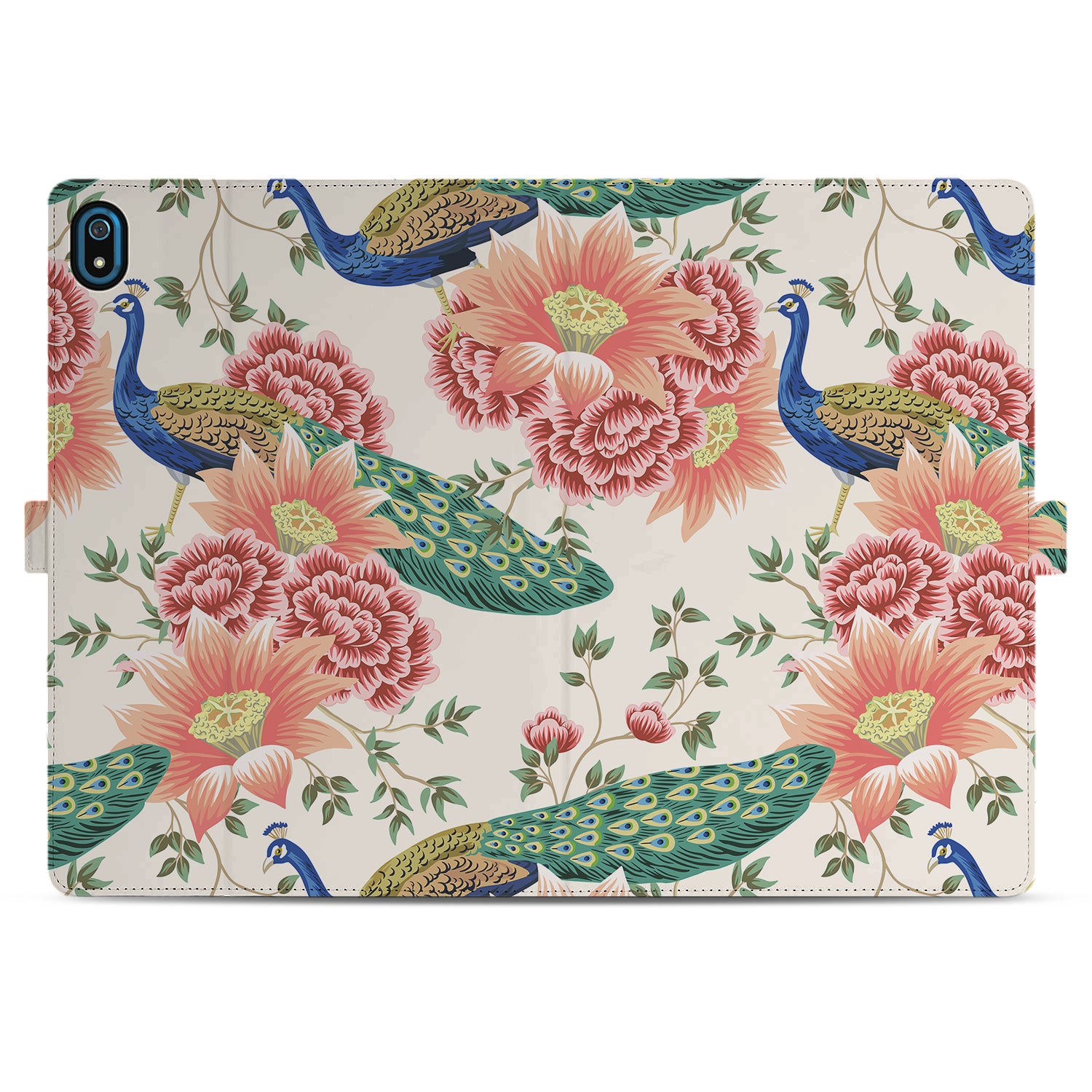 Uniek Nokia T20 Tablethoesje met Stand - Pink Peacock Design | B2C Telecom