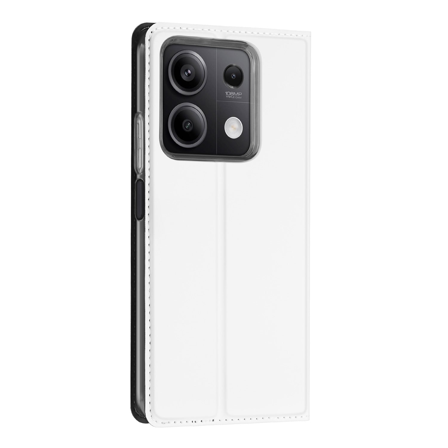 Stand Case Hoesje Xiaomi Redmi Note 13 5G Wit met Pashouder