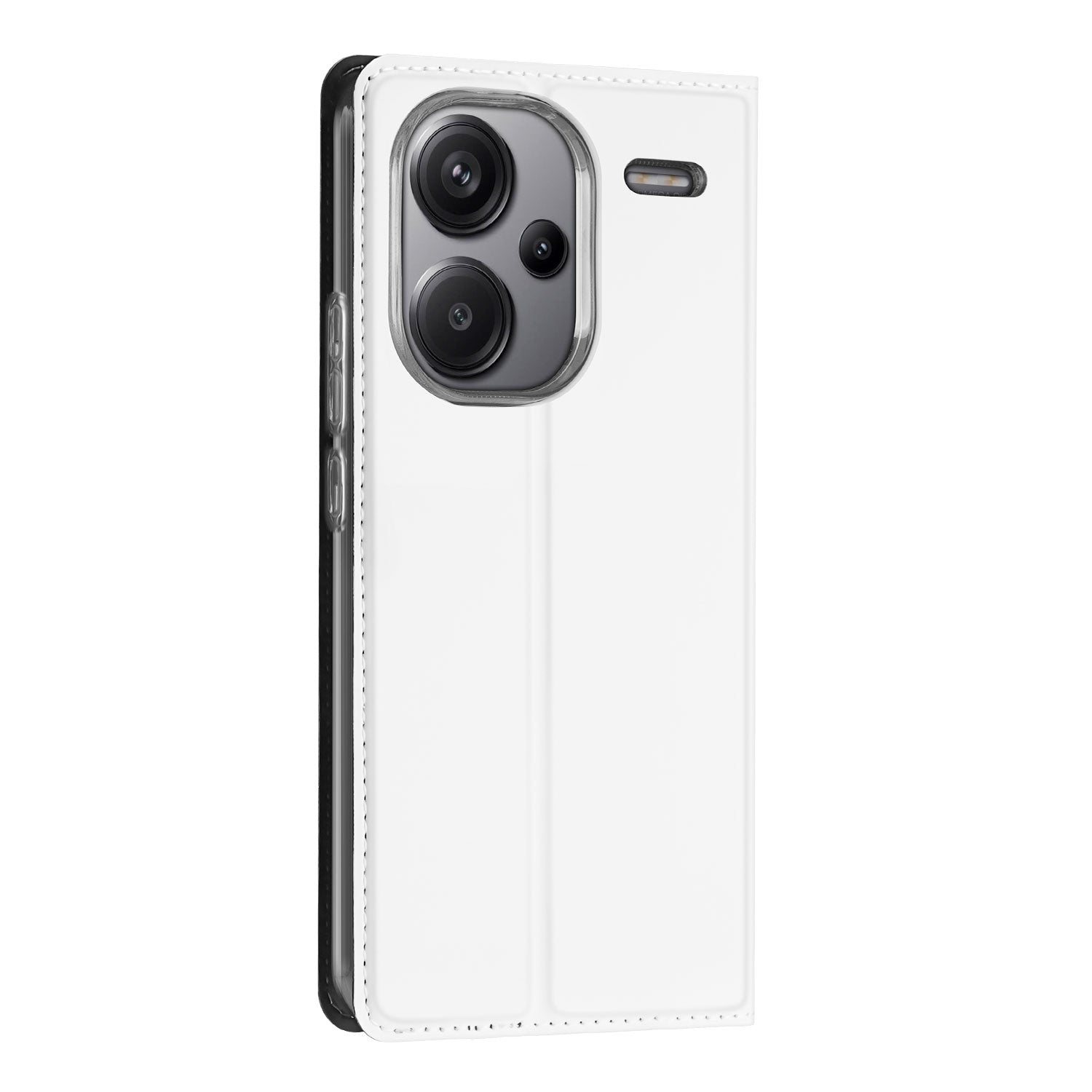 Stand Case Hoesje Xiaomi Redmi Note 13 Pro Plus Wit met Pashouder