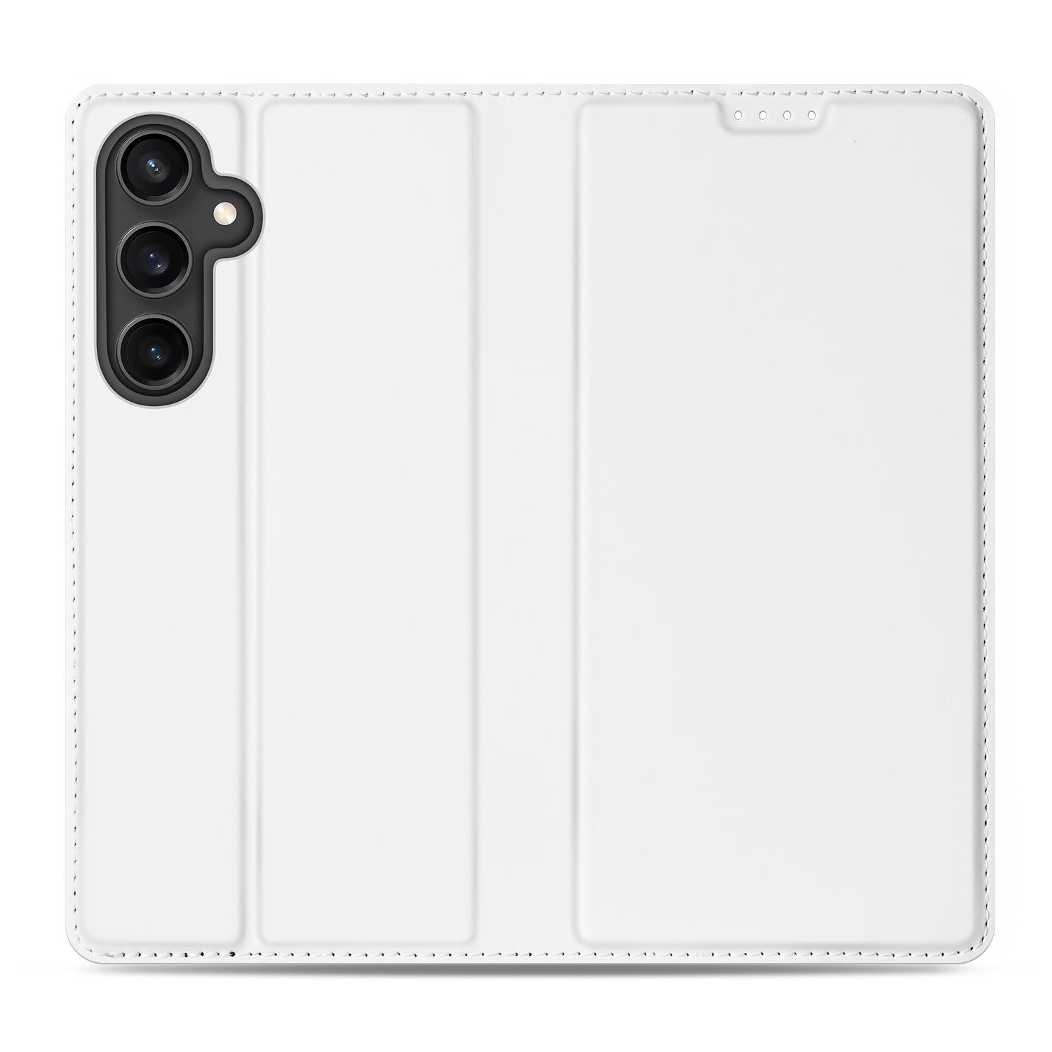 Stand Case Hoesje Samsung Galaxy S23 FE Wit met Pashouder