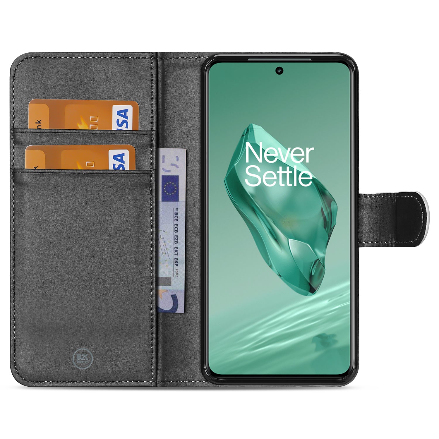 Book Case Telefoonhoesje OnePlus 12 Wit met Pasjeshouder