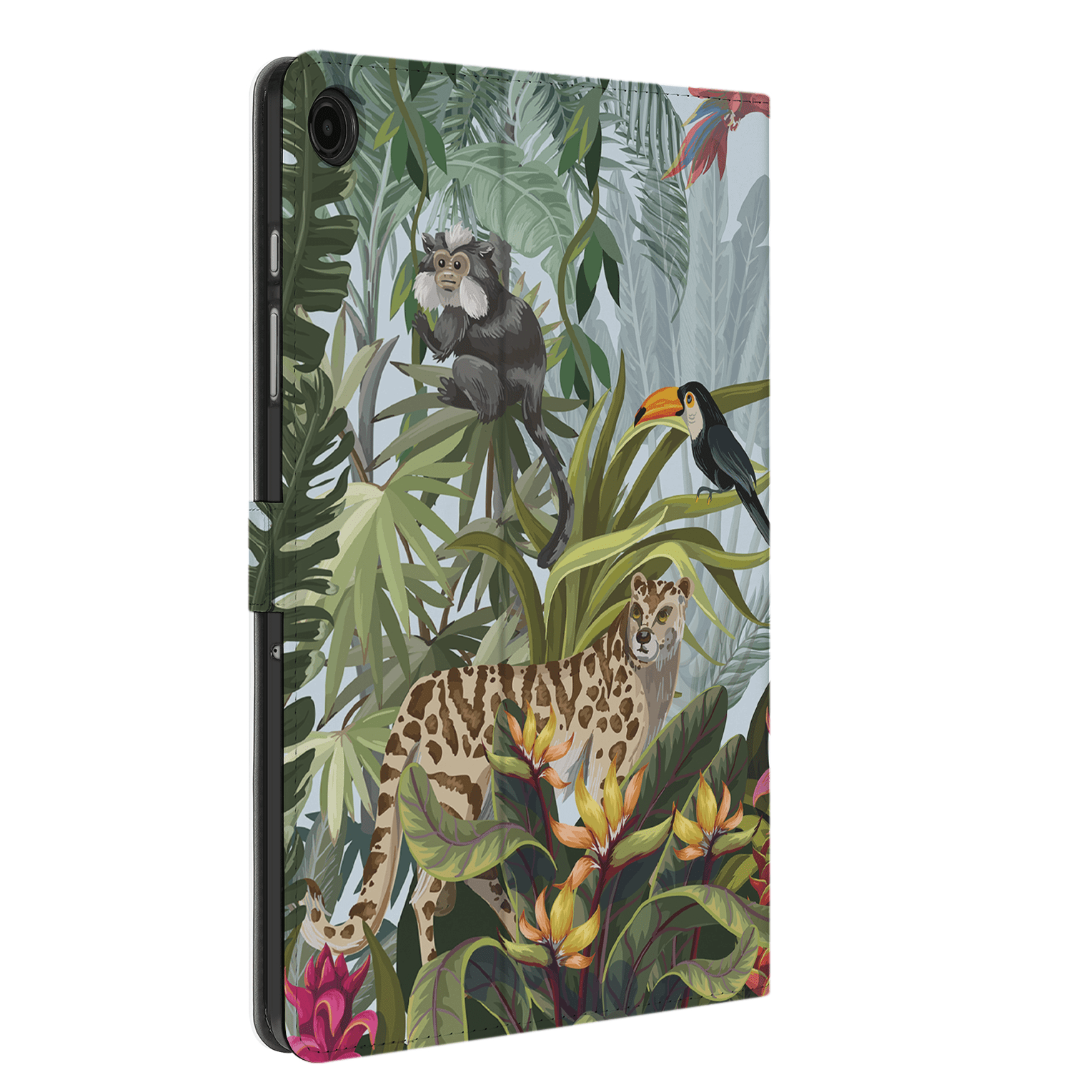 Uniek Samsung Galaxy Tab A9 Plus Tablethoesje Jungle Design | B2C Telecom