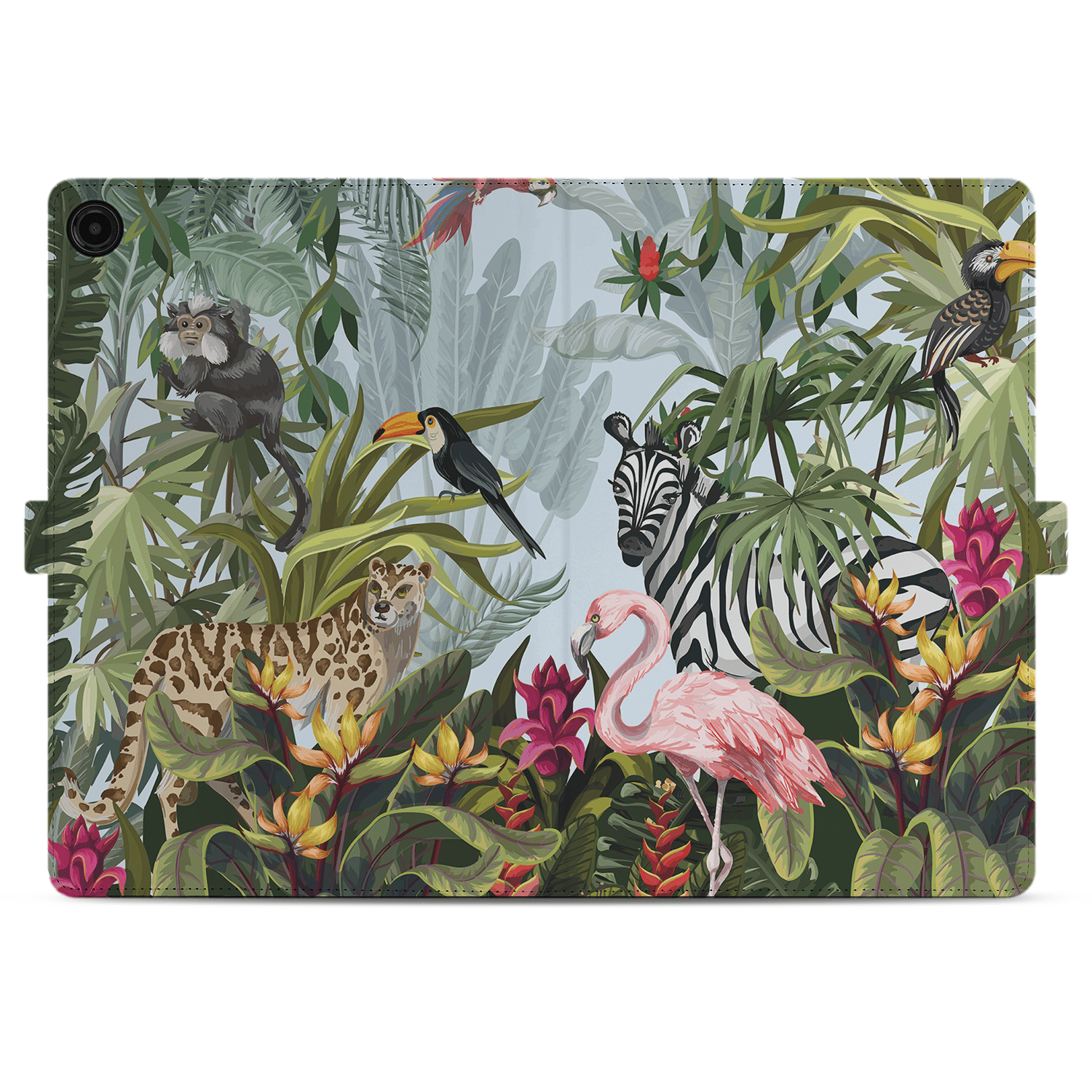 Uniek Samsung Galaxy Tab A9 Plus Tablethoesje Jungle Design | B2C Telecom