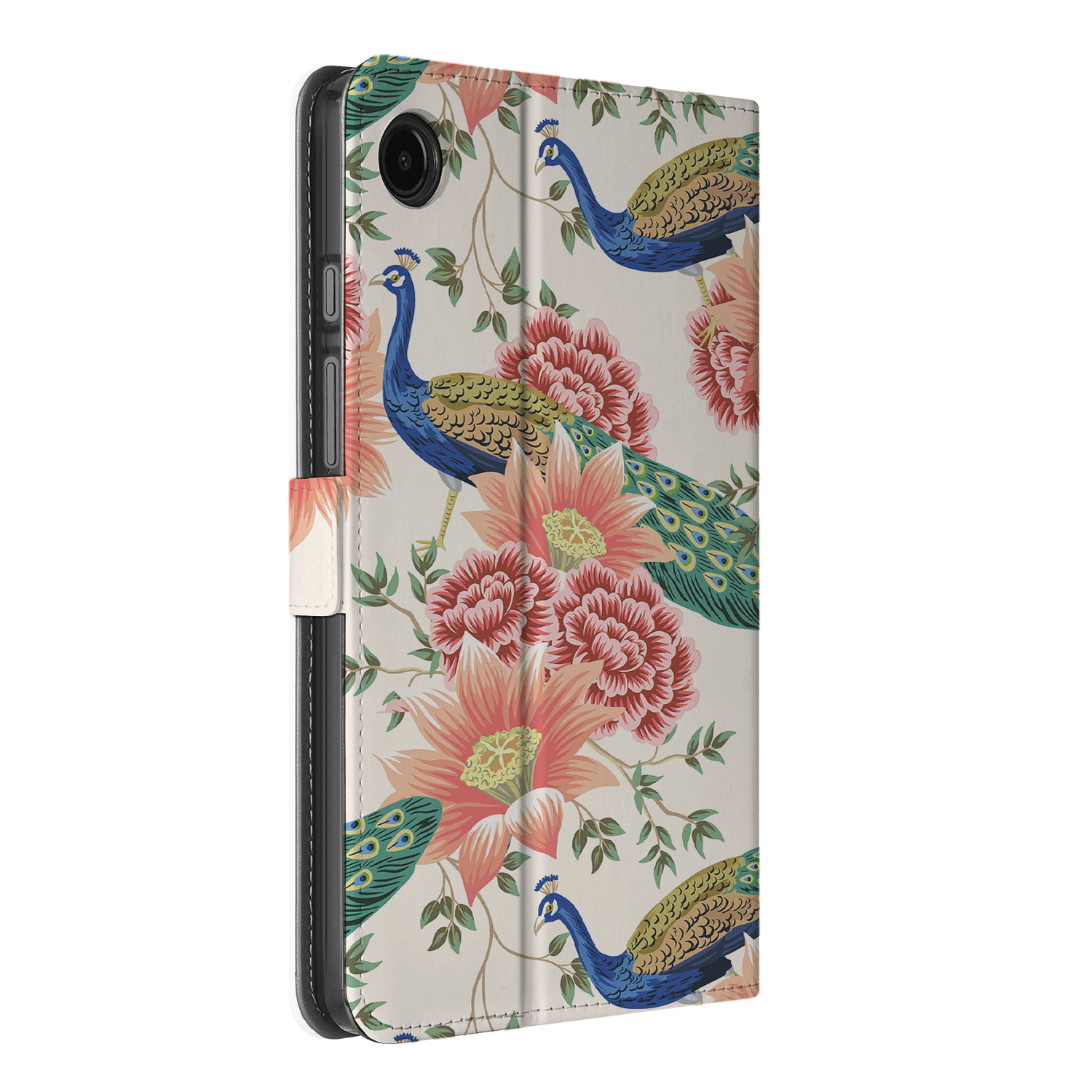 Uniek Samsung Galaxy Tab A9 Plus Tablethoesje Pink Peacock Design | B2C Telecom