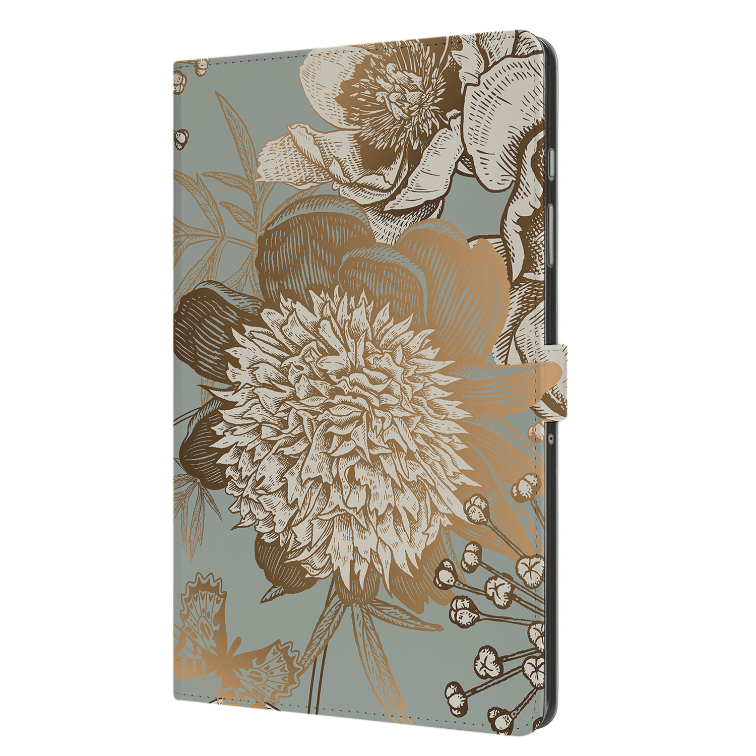 Uniek Samsung Galaxy Tab A9 Plus Tablethoes Vintage Bird Flowers Design | B2C Telecom