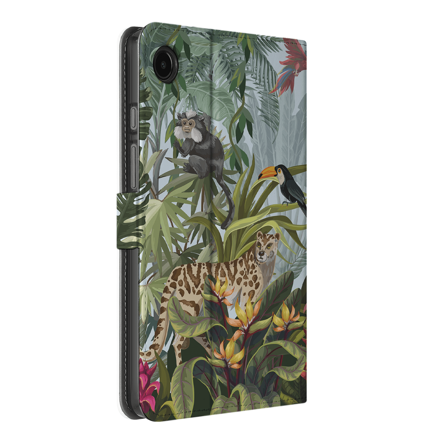 Uniek Samsung Galaxy Tab A9 Tablethoesje Jungle Design | B2C Telecom