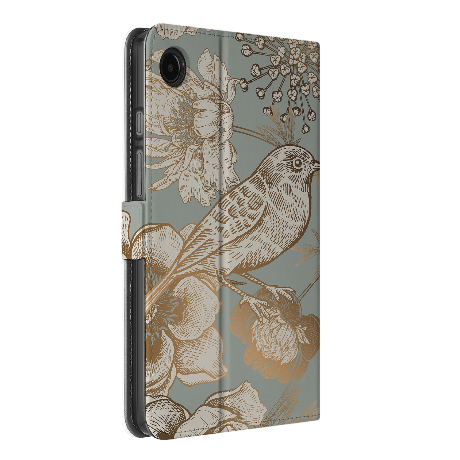Uniek Samsung Galaxy Tab A9 Tablethoesje Vintage Bird Flowers Design | B2C Telecom