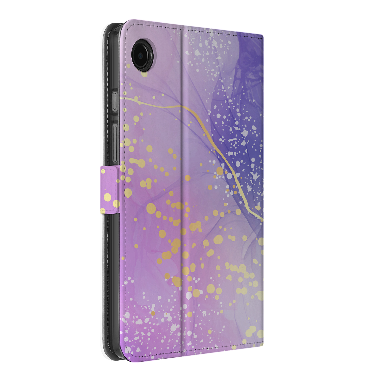 Uniek Samsung Galaxy Tab A9 Tablethoesje Watercolor Paars Design | B2C Telecom