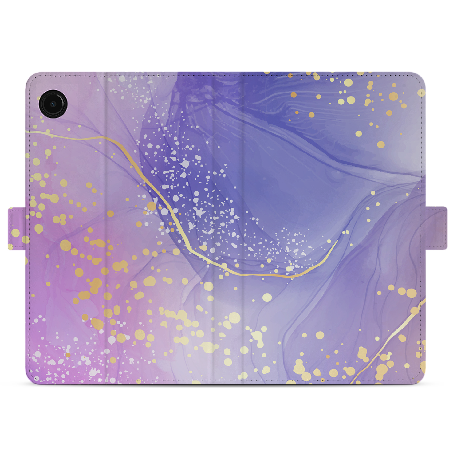 Uniek Samsung Galaxy Tab A9 Tablethoesje Watercolor Paars Design | B2C Telecom