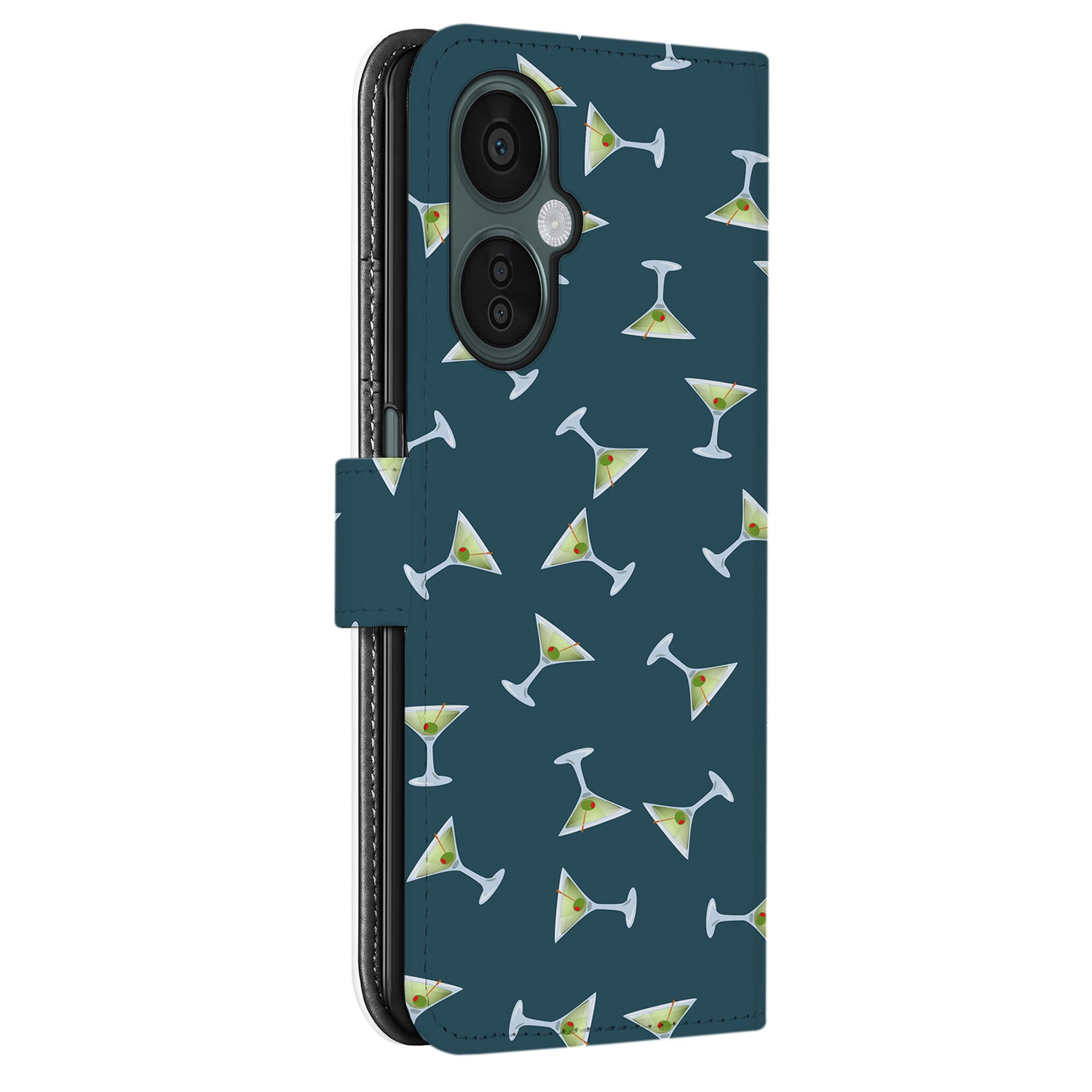 Book Case Hoesje Maken voor de OnePlus Nord CE 3 met martini glazen design.