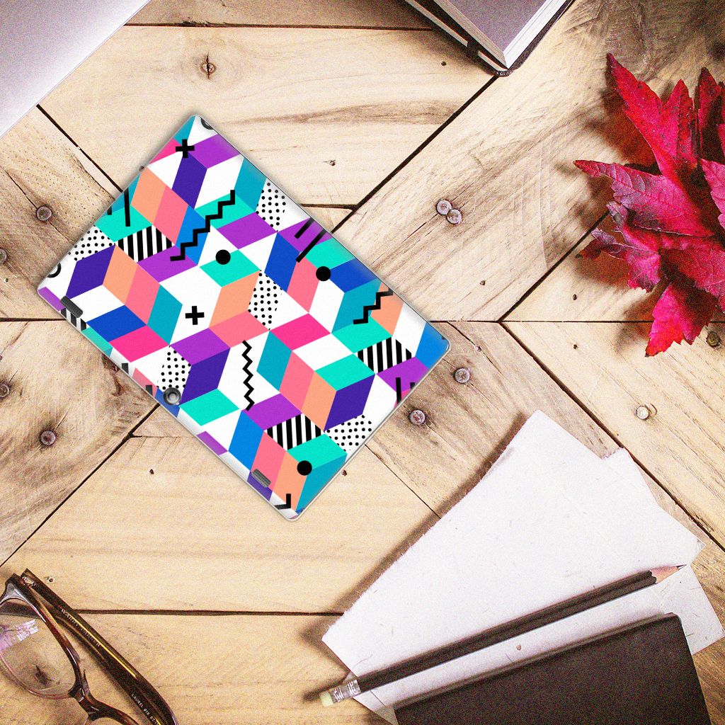 Lenovo Tab 10 | Tab 2 A10-30 Back Cover Blokken Kleurrijk - B2C Telecom