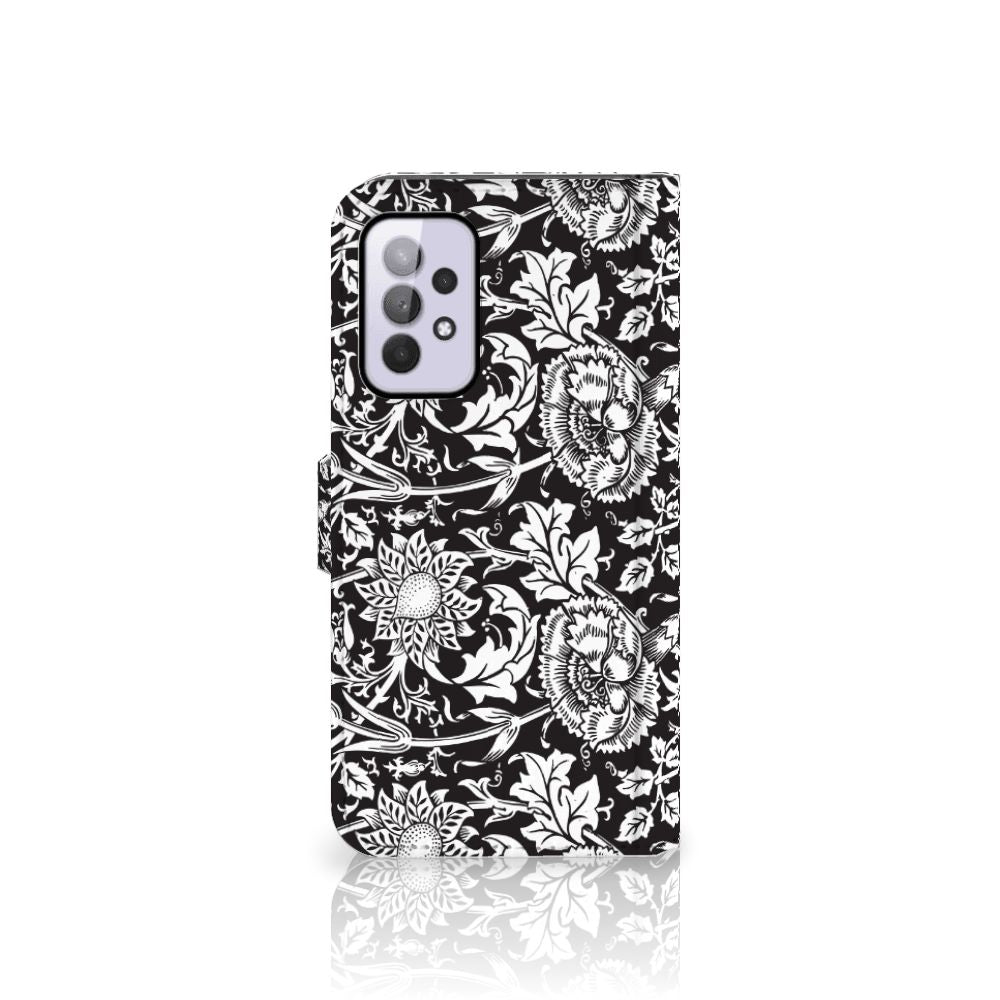 Samsung Galaxy A33 5G Hoesje Black Flowers