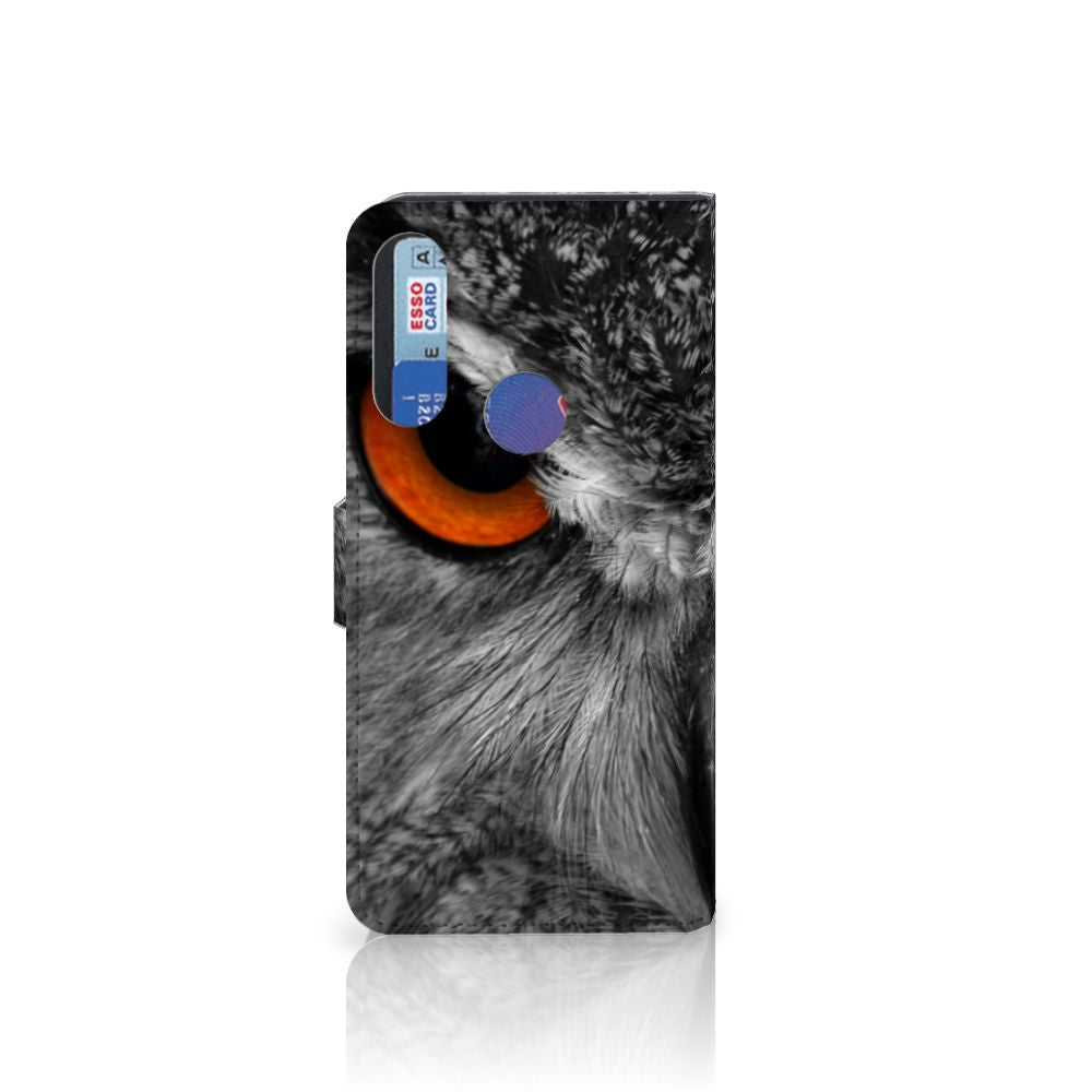 Alcatel 1S 2020 Telefoonhoesje met Pasjes Uil