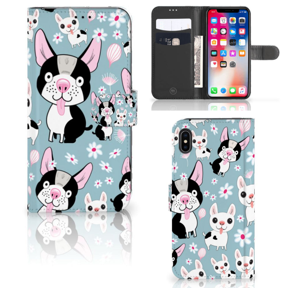 Apple iPhone Xs Max Telefoonhoesje met Pasjes Hondjes