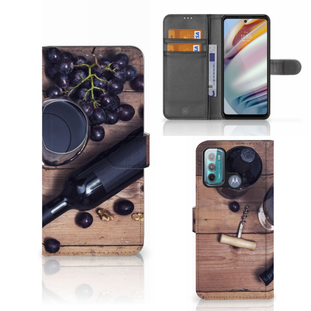 Motorola Moto G60 Book Cover Wijn