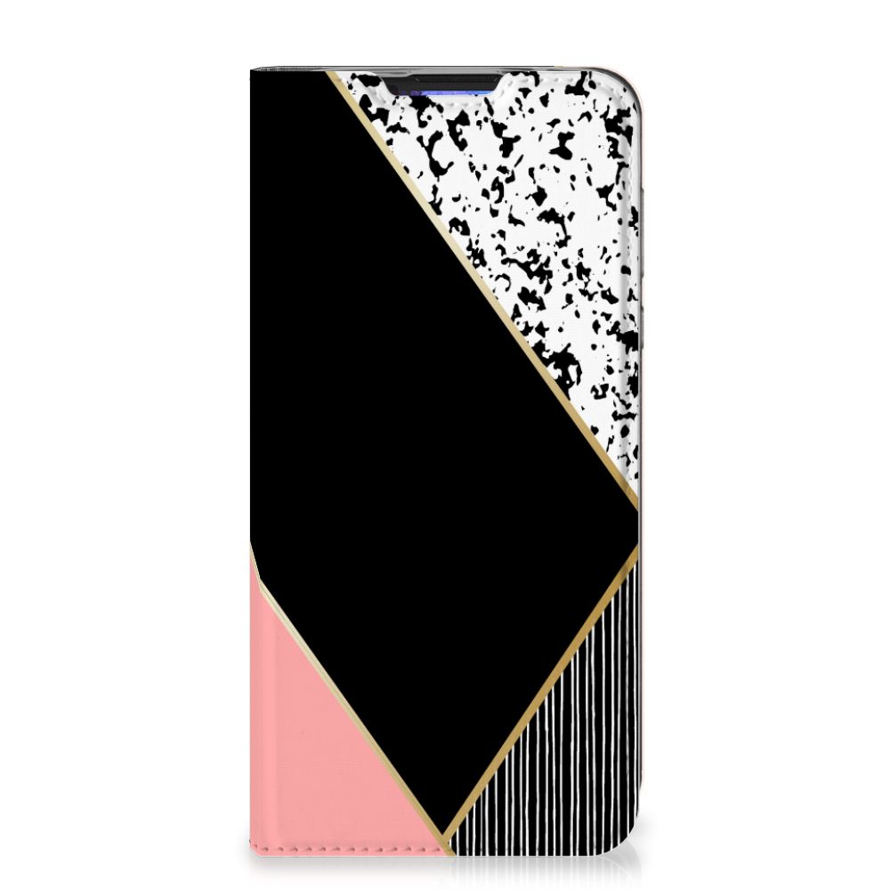 Motorola Moto G Pro Stand Case Zwart Roze Vormen - B2C Telecom