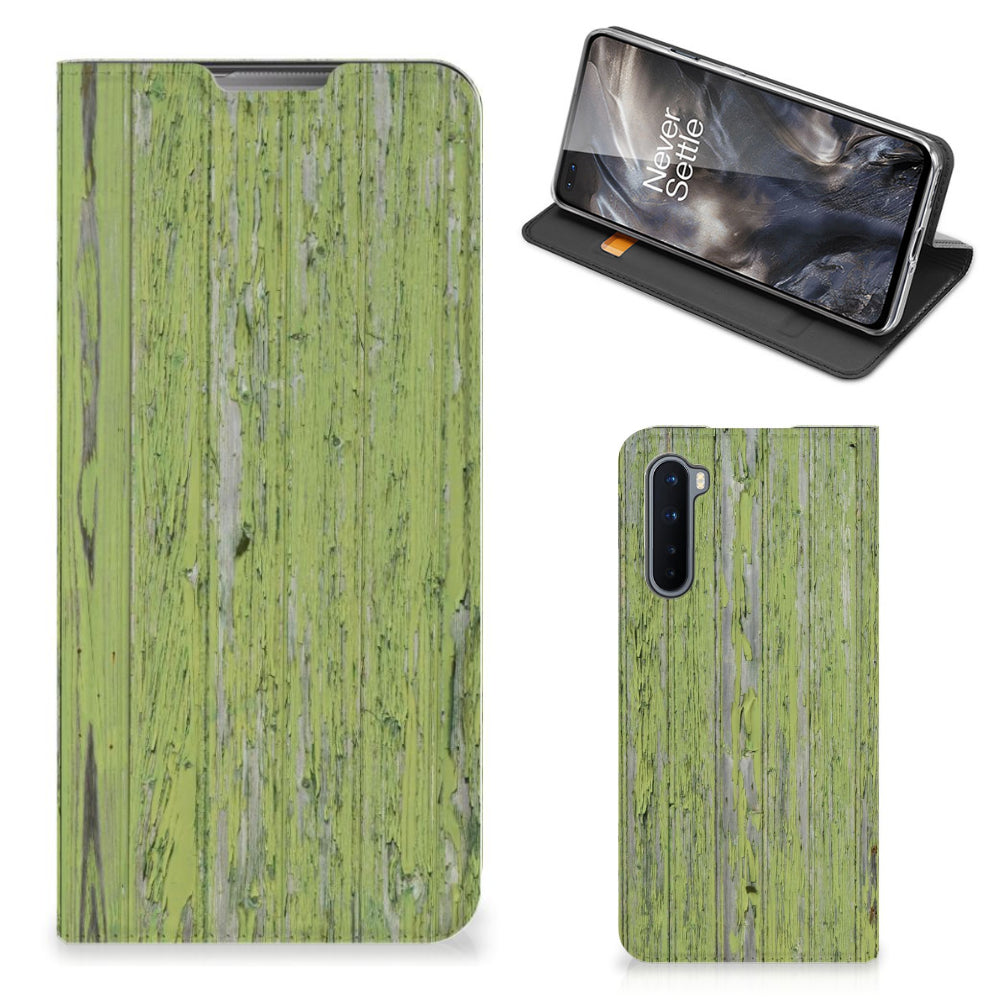 OnePlus Nord Book Wallet Case Green Wood