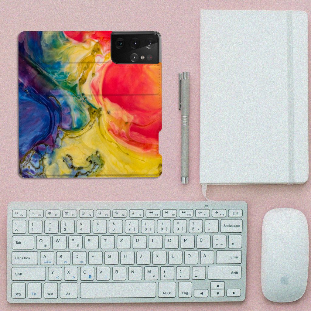 Bookcase Samsung Galaxy S21 Ultra Watercolor Dark - B2C Telecom
