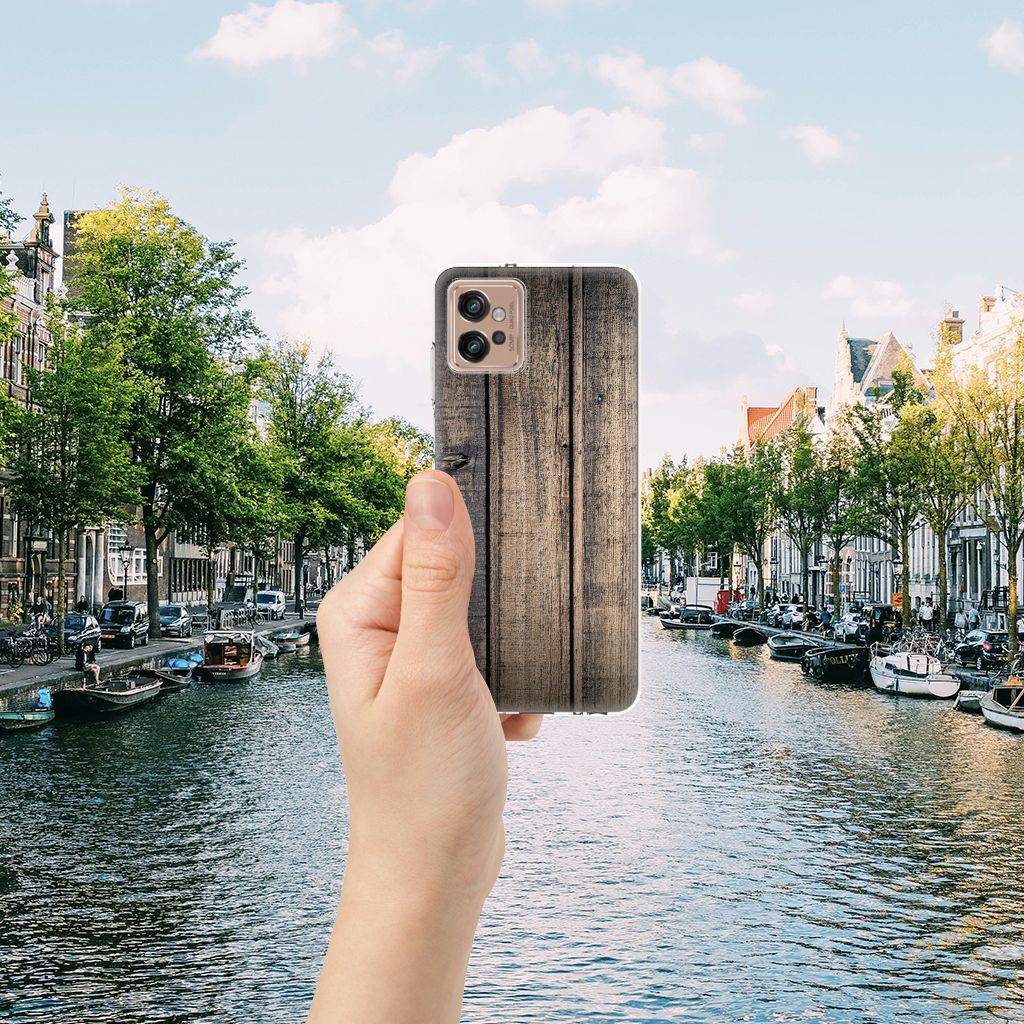 Motorola Moto G32 Bumper Hoesje Steigerhout B2C Telecom