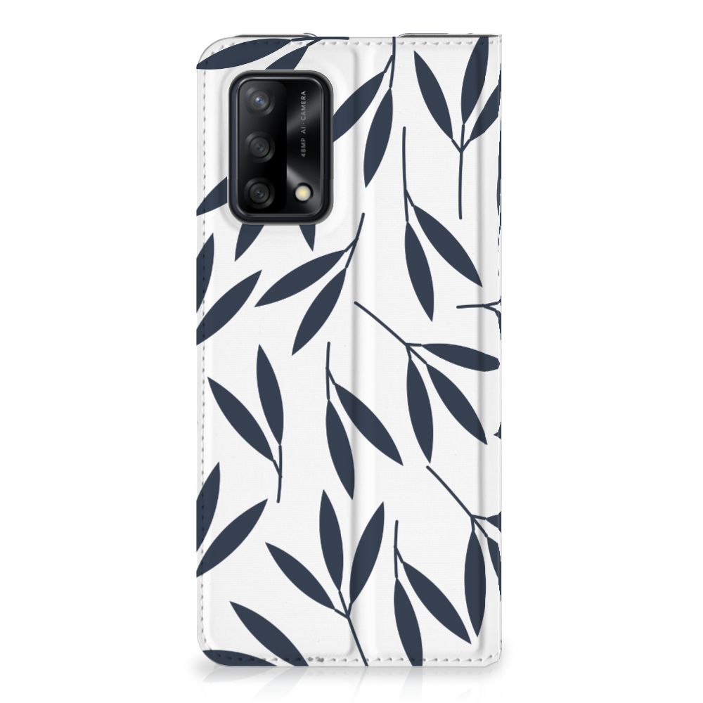 OPPO A74 4G Smart Cover Leaves Blue - B2C Telecom