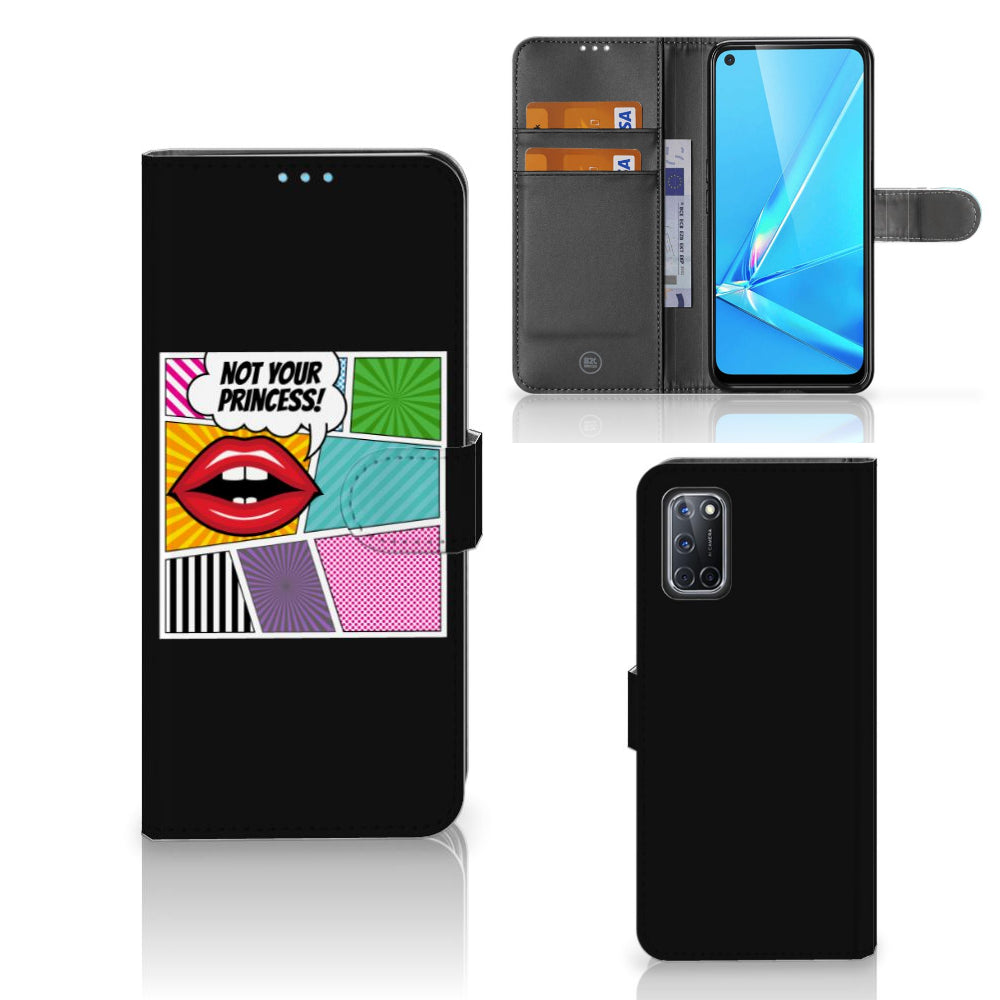 OPPO A72 | OPPO A52 Wallet Case met Pasjes Popart Princess