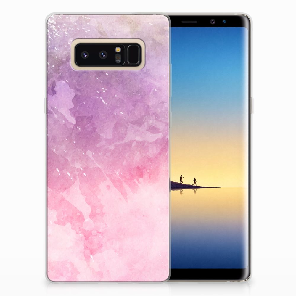 Hoesje maken Samsung Galaxy Note 8 Pink Purple Paint