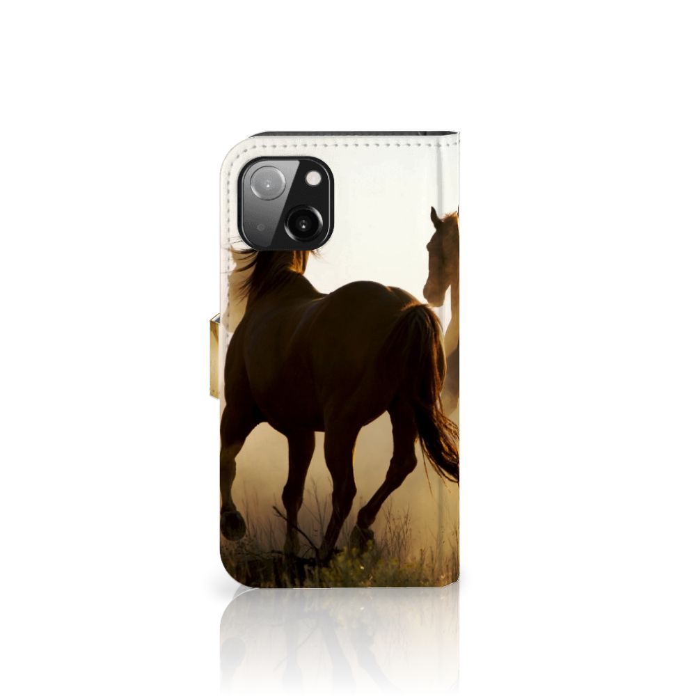 Apple iPhone 13 Telefoonhoesje met Pasjes Design Cowboy