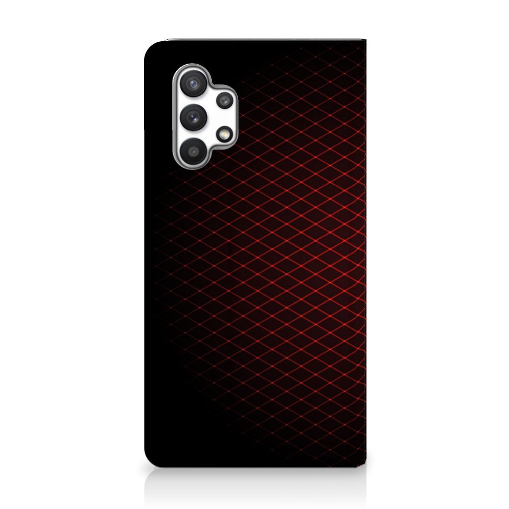 Samsung Galaxy A32 4G | A32 5G Enterprise Editie Hoesje met Magneet Geruit Rood - B2C Telecom