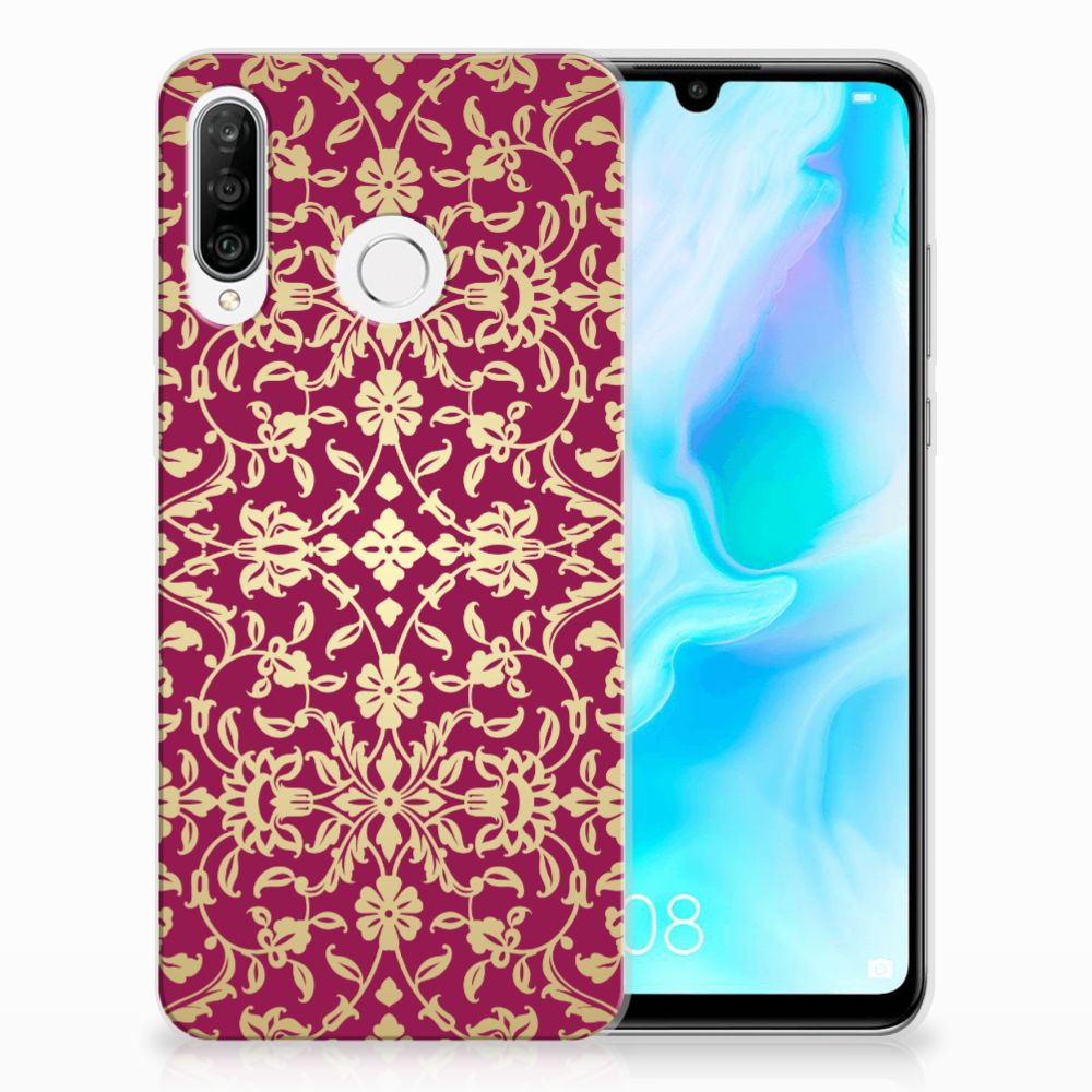 Siliconen Hoesje Huawei P30 Lite Barok Pink