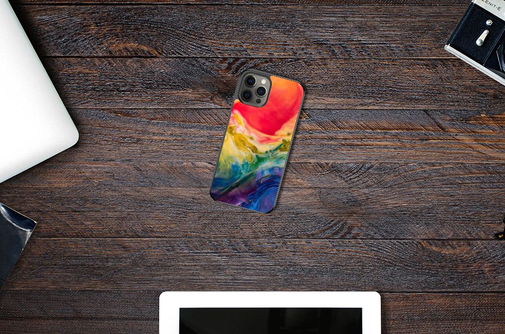 Case iPhone 12 Pro Max Watercolor Dark