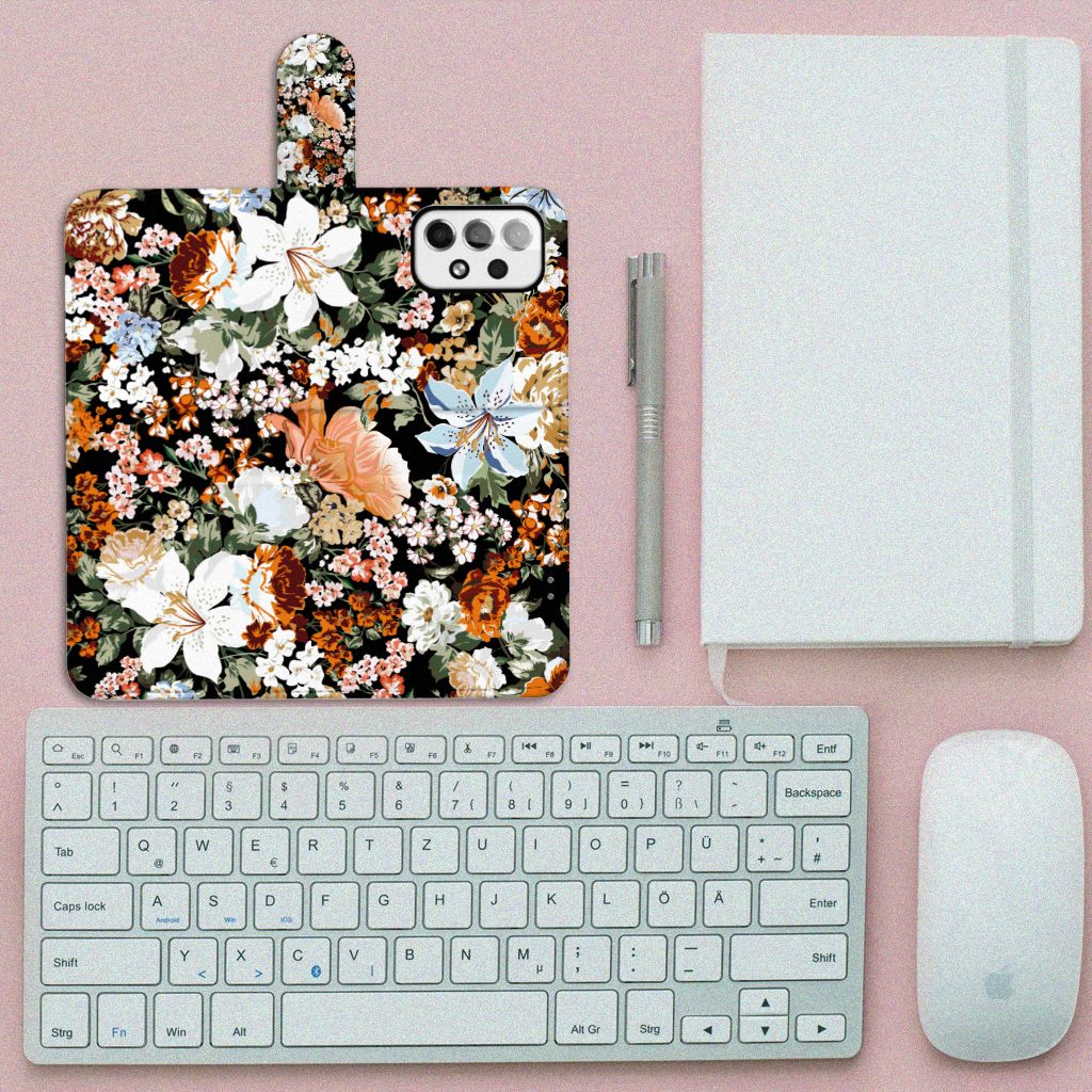 Hoesje voor Samsung Galaxy A73 5G Dark Flowers