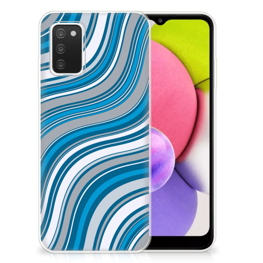 Samsung Galaxy A03S TPU bumper Waves Blue B2C Telecom