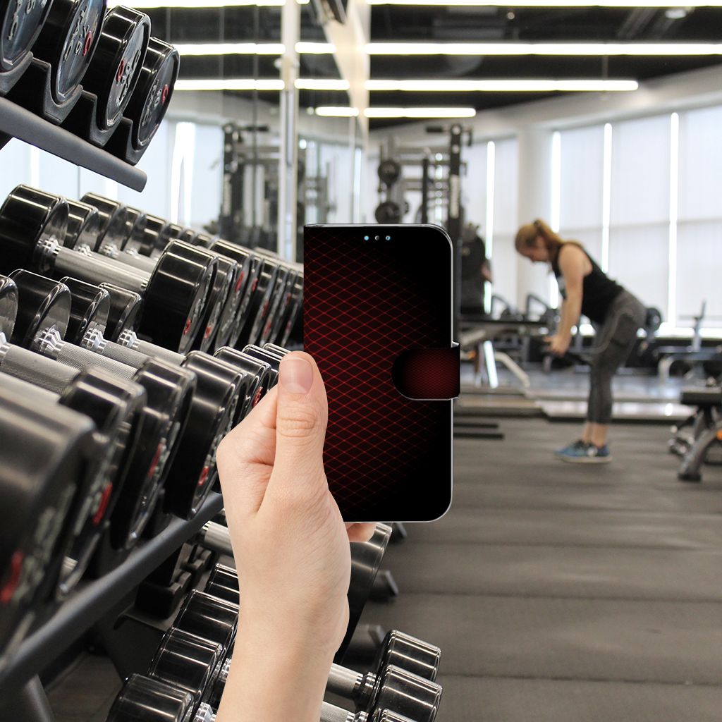 Huawei Y5 (2019) Telefoon Hoesje Geruit Rood
