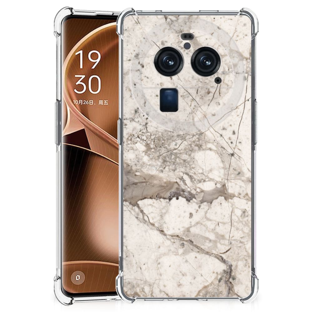 OPPO Find X6 Pro Anti-Shock Hoesje Marmer Beige B2C Telecom