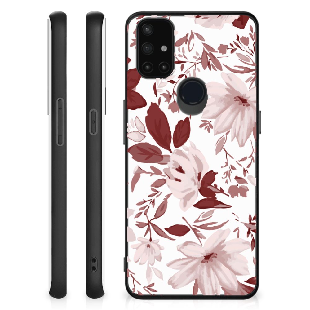 Kleurrijke Telefoonhoesje OnePlus Nord N10 5G Watercolor Flowers