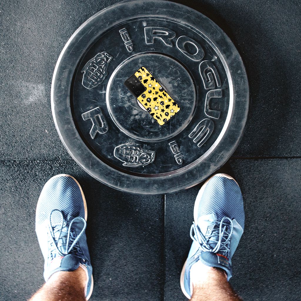 Telefoonhoesje Samsung Galaxy S21 Ultra Punk Geel B2C Telecom