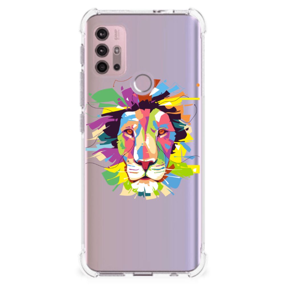 Motorola Moto G30 | G20 | G10 Stevig Bumper Hoesje Lion Color