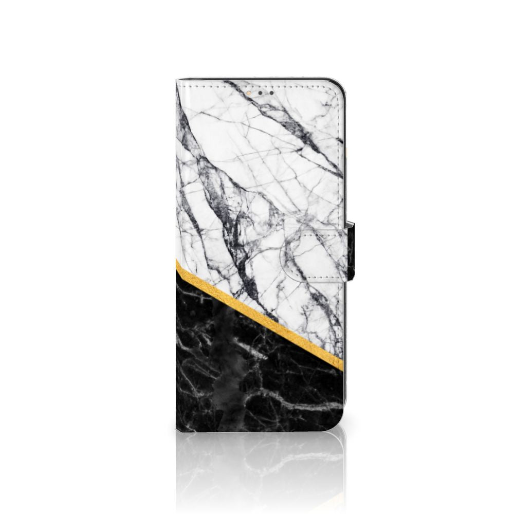 Nokia 5.3 Bookcase Marmer Wit Zwart - Origineel Cadeau Man