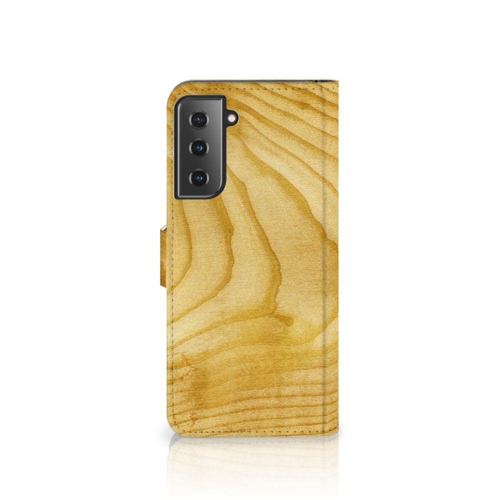 Samsung Galaxy S21 Plus Book Style Case Licht Hout