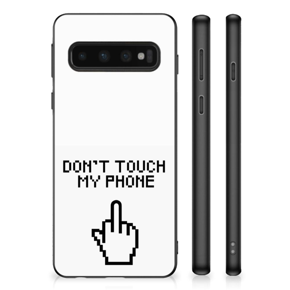 Samsung Galaxy S10 TPU Hoesje Finger Don't Touch My Phone B2C Telecom