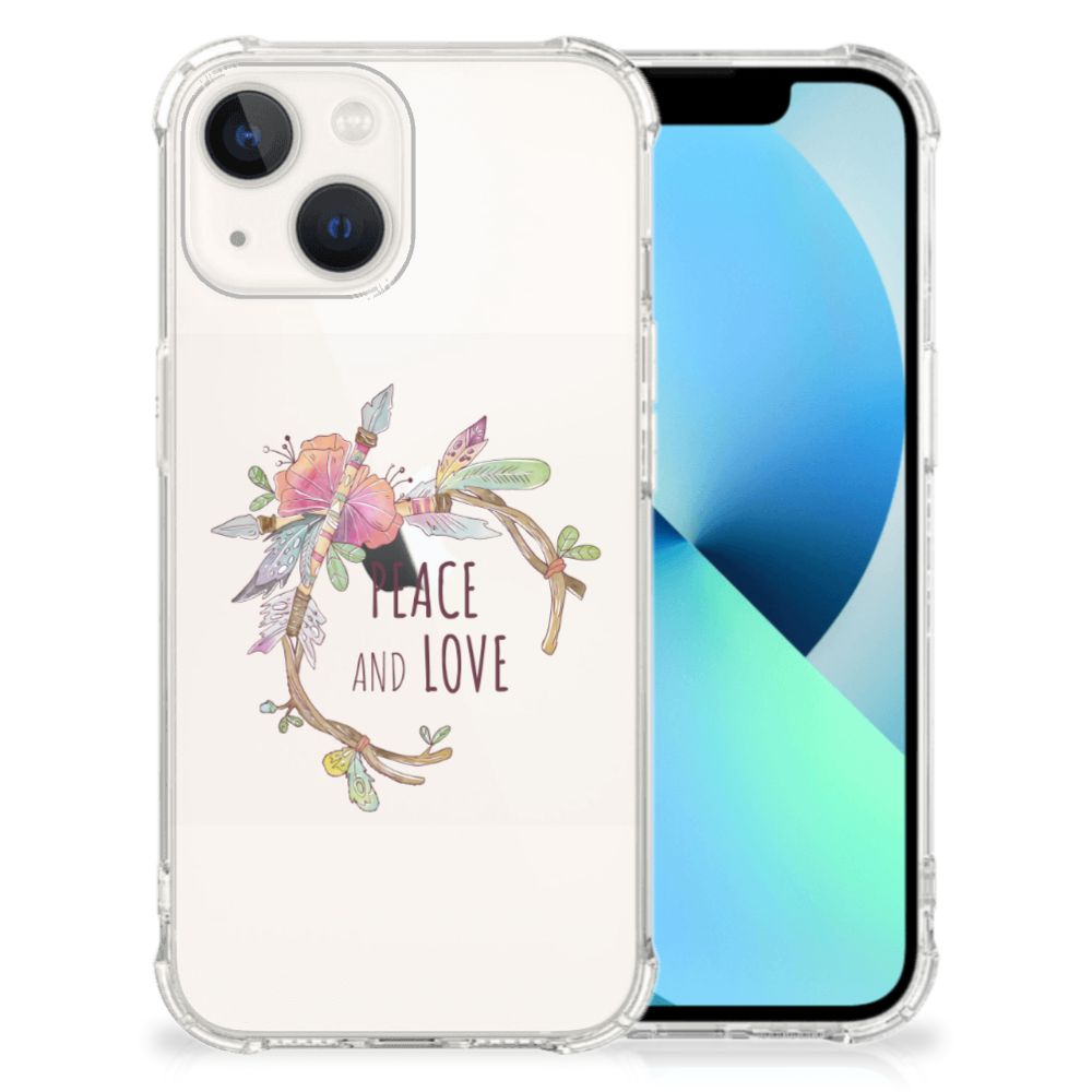 iPhone 13 Stevig Bumper Hoesje Boho Text B2C Telecom