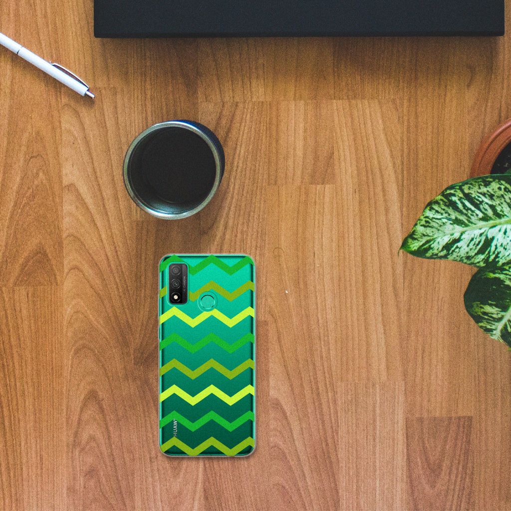 Huawei P Smart 2020 TPU bumper Zigzag Groen B2C Telecom