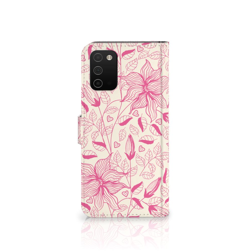 Samsung Galaxy A03s Hoesje Pink Flowers
